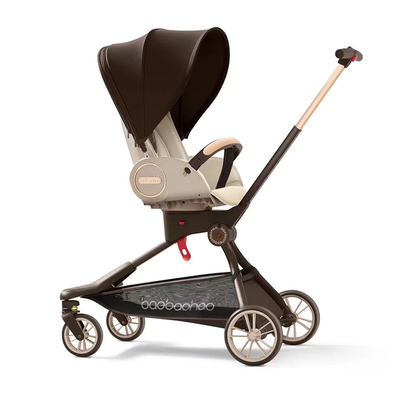 Cochecito de bebé con asiento de cadera, cochecitos Retro de viaje para bebé Vintage para niño fino, cochecito con dosel completo que puede sentarse y acostarse de 0 meses