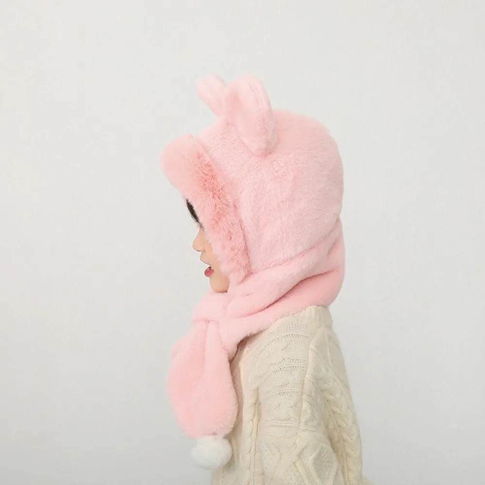 Gorro de invierno de una pieza a la moda, bufanda gruesa y cálida, bufanda con capucha, protección del cuello a prueba de viento, gorros infantiles - imagen 5