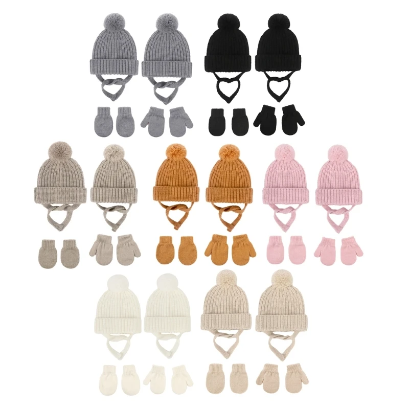 Gorro y manoplas de punto para bebé – Conjunto cálido y suave - imagen 5