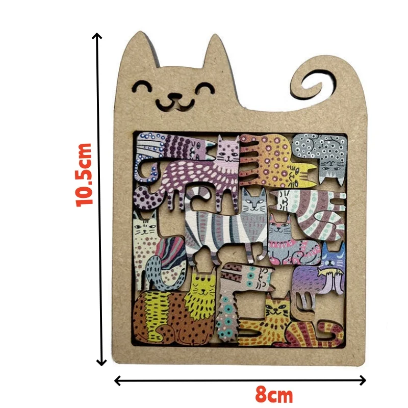 Rompecabezas de madera con gatitos para niños – Puzzle educativo - imagen 5
