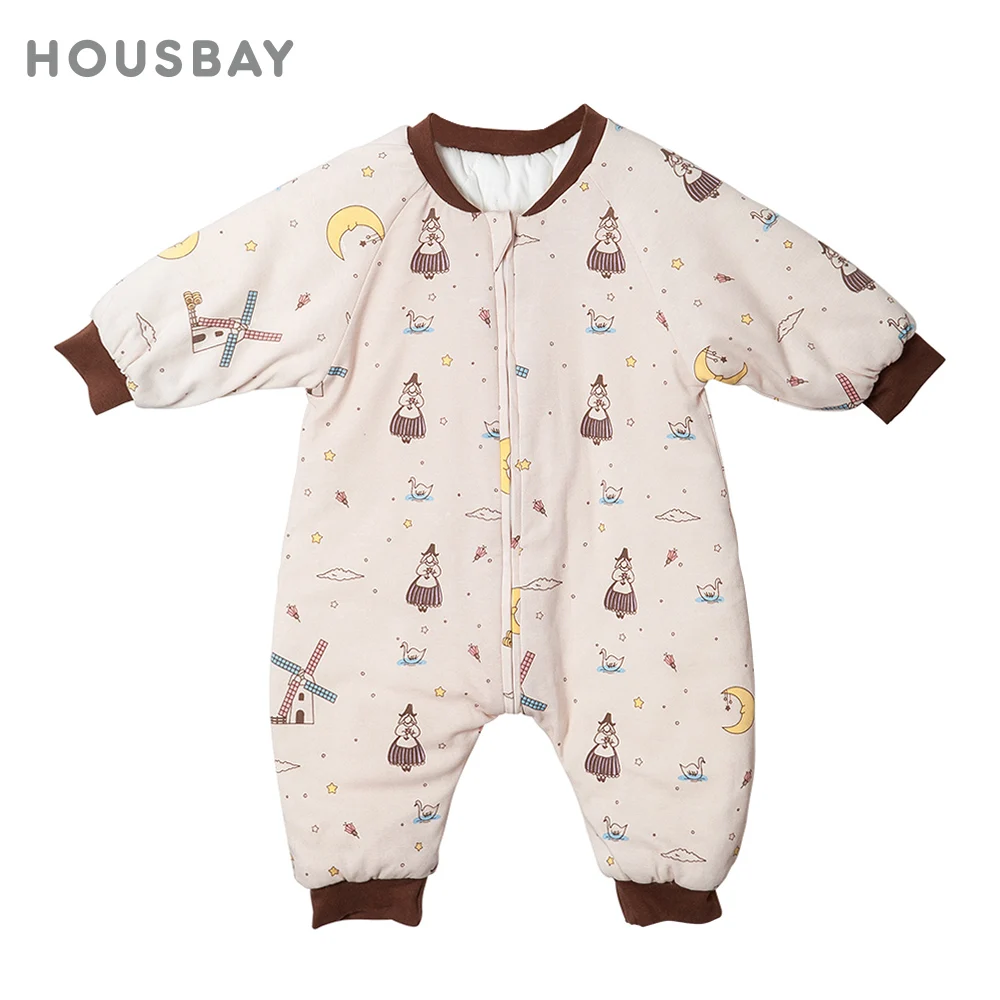 Saco de dormir bebé de algodón suave estampado ciudad de cuento