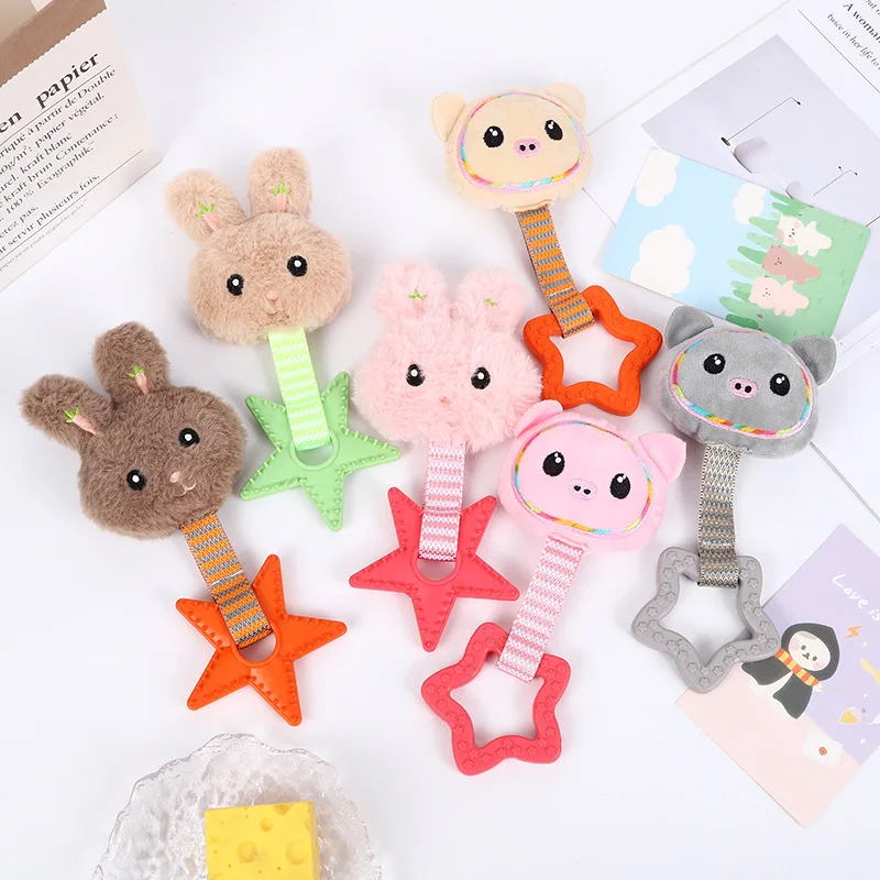 Juguete de peluche de goma TPR para perros, mordedor con forma de animales, alivio del aburrimiento, juguetes molares para mascotas, accesorios interactivos resistentes a las mordeduras, 1 unidad