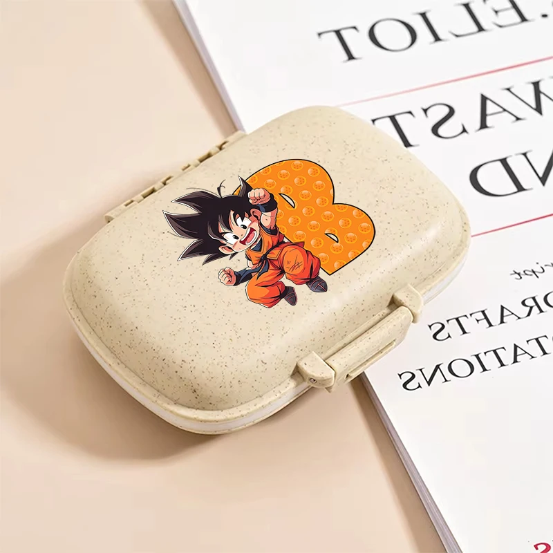 Dragon Ball Goku-funda bonita para pastillas para niños, contenedor de dulces de dibujos animados, caja de medicina portátil para estudiantes, nuevos regalos de cumpleaños para niños - imagen 2