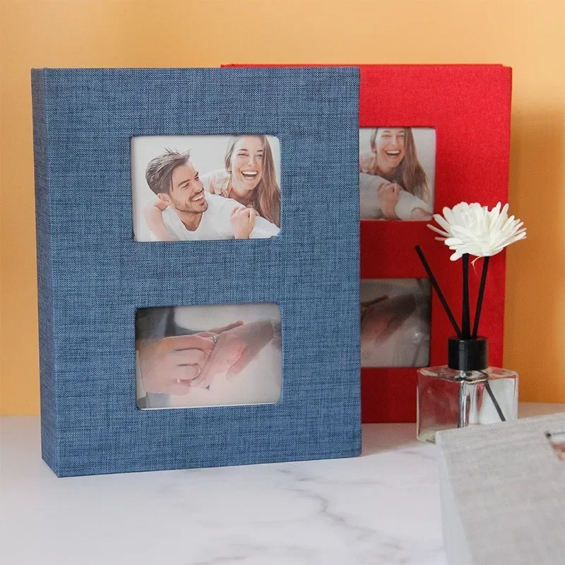 Álbum de fotos bebé personalizado forrado en tela con inserciones - imagen 3