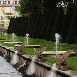 Fuente de jardín con dragón de resina – Decoración exterior estilo retro