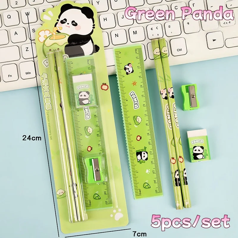 5 unids/set lindo lápiz de dibujos animados papelería conjunto niños estudiante volver a la escuela suministros de papelería Premio Kawaii para niños - imagen 3