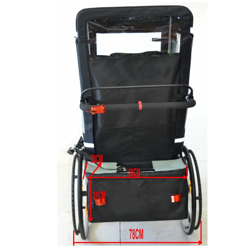 Remolque de bicicleta para niños y adultos Jogger y remolque, cochecito 3 en 1 con ruedas de 20 pulgadas portabebés para adultos - imagen 5