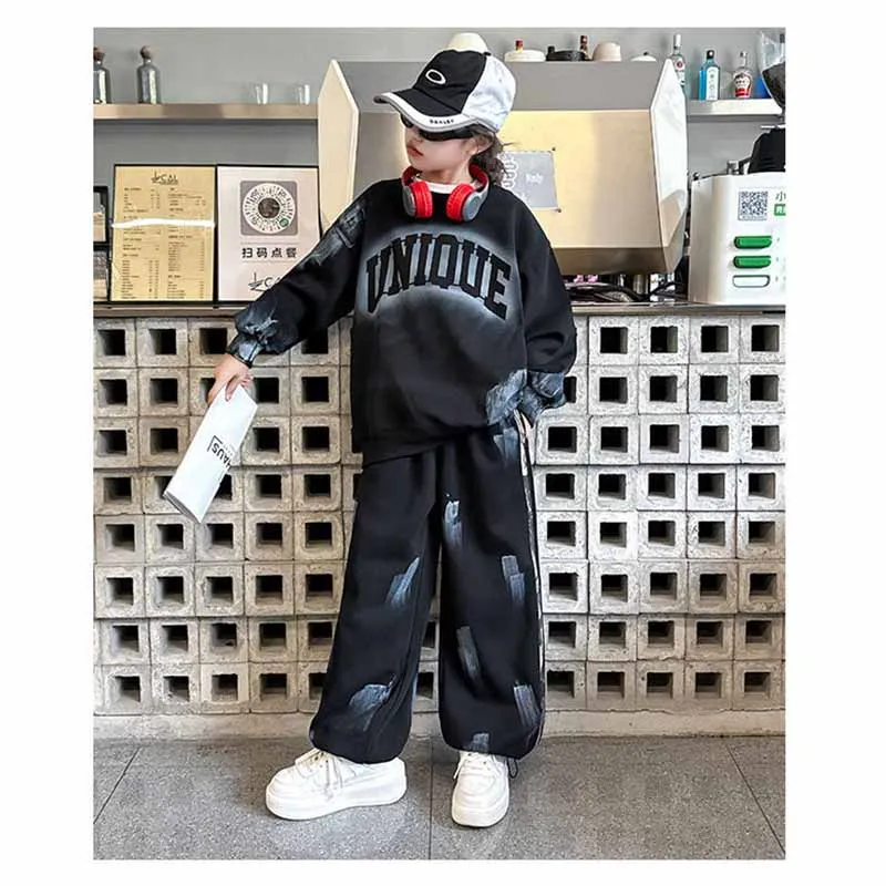 Conjunto de suéter y pantalón infantil de dos piezas para otoño - imagen 4