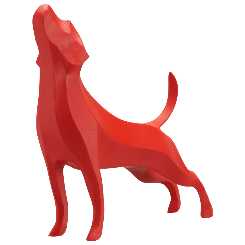 Stretching Dog Red