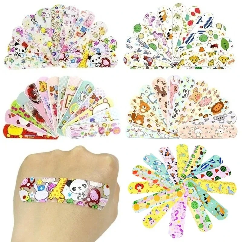 100 uds/120 Uds tirita de dibujos animados Kawaii yeso para heridas para niños vendajes adhesivos vendaje de primeros auxilios tiras cinta parche Woundplast - imagen 3