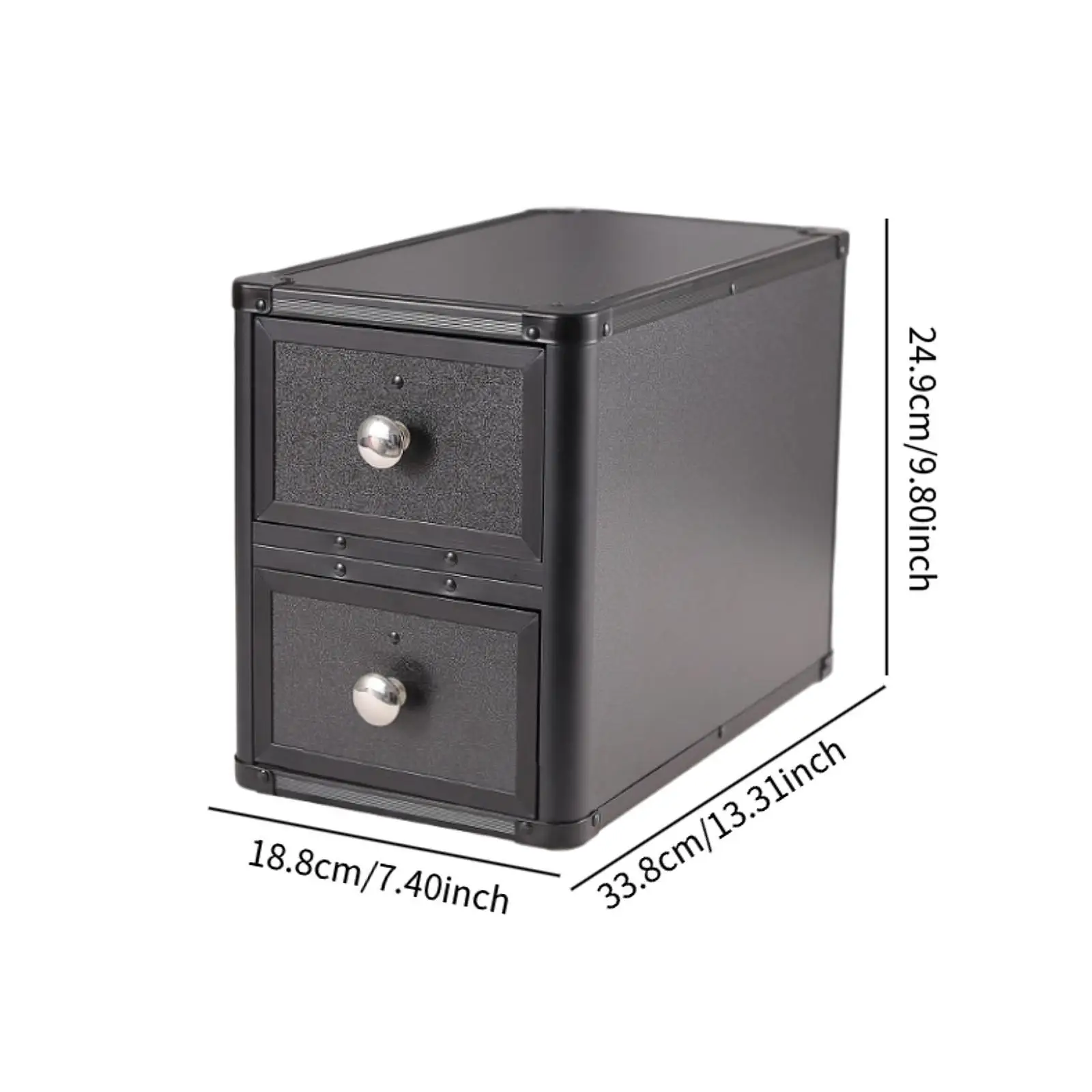 Graded Card Storage Box Holder Organizer for Adults ,Sturdy ,Protector Lightweight Trading Card Storage Box with 2 Drawers