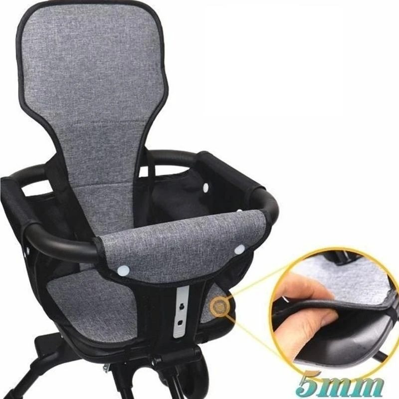 Cojín para cochecitos de bebé, diseño de 5mm de grosor, forro de cochecito suave y transpirable para carrito de transporte de bebés, cómodo y de seguridad