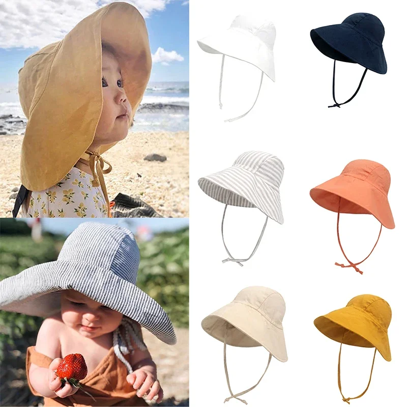 Sombrero solar infantil de ala ancha para playa niños y niñas