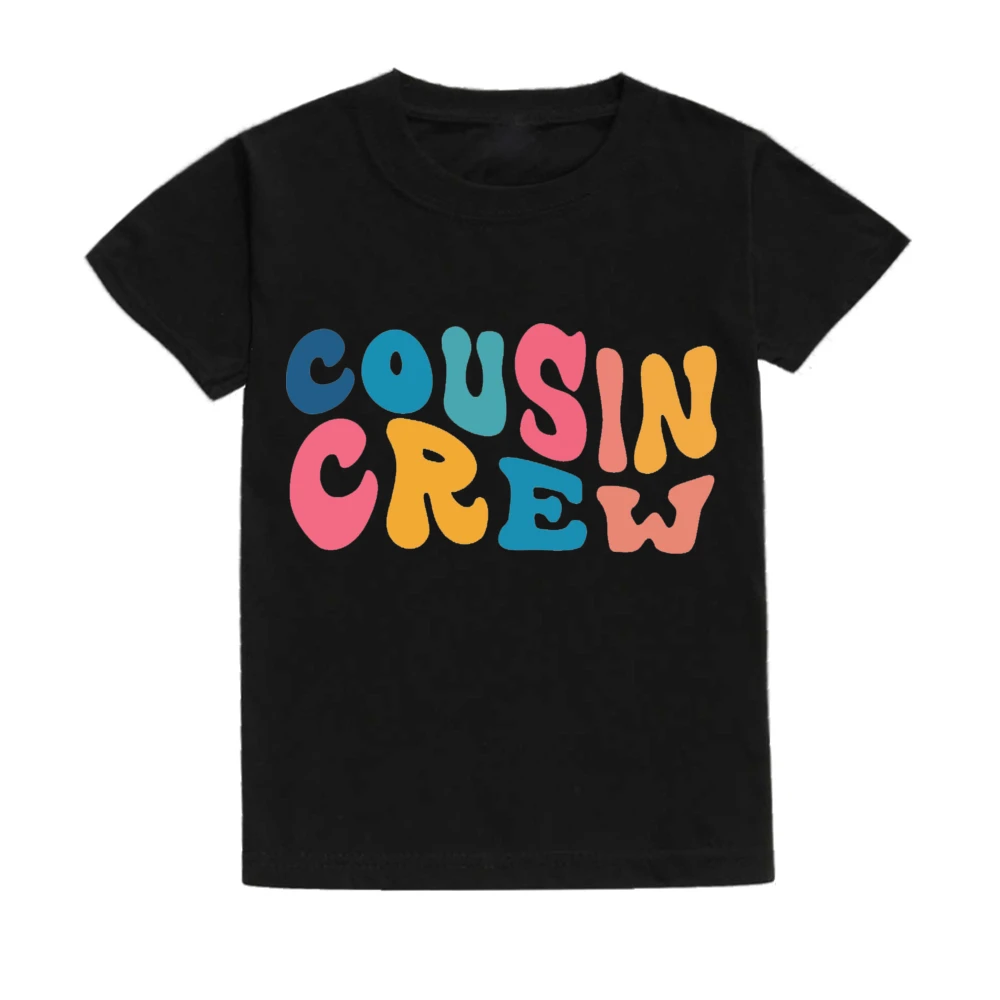 Cousin Crew-Camiseta Retro Bohemia para niños y niñas, camiseta de manga Natural, ropa de verano - imagen 5