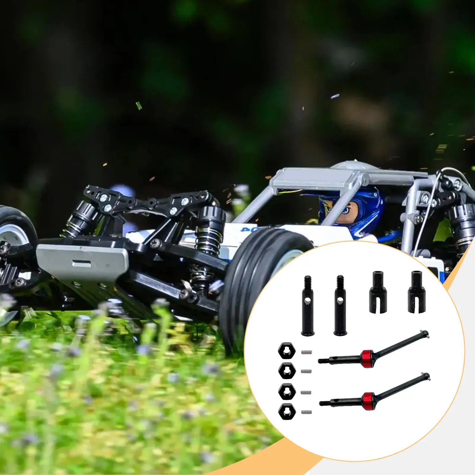 Kit de actualización de eje y eje de transmisión, pieza de repuesto de Metal para coches RC para Wltoys 1/24 244016, accesorio profesional, piezas de repuesto resistentes - imagen 4