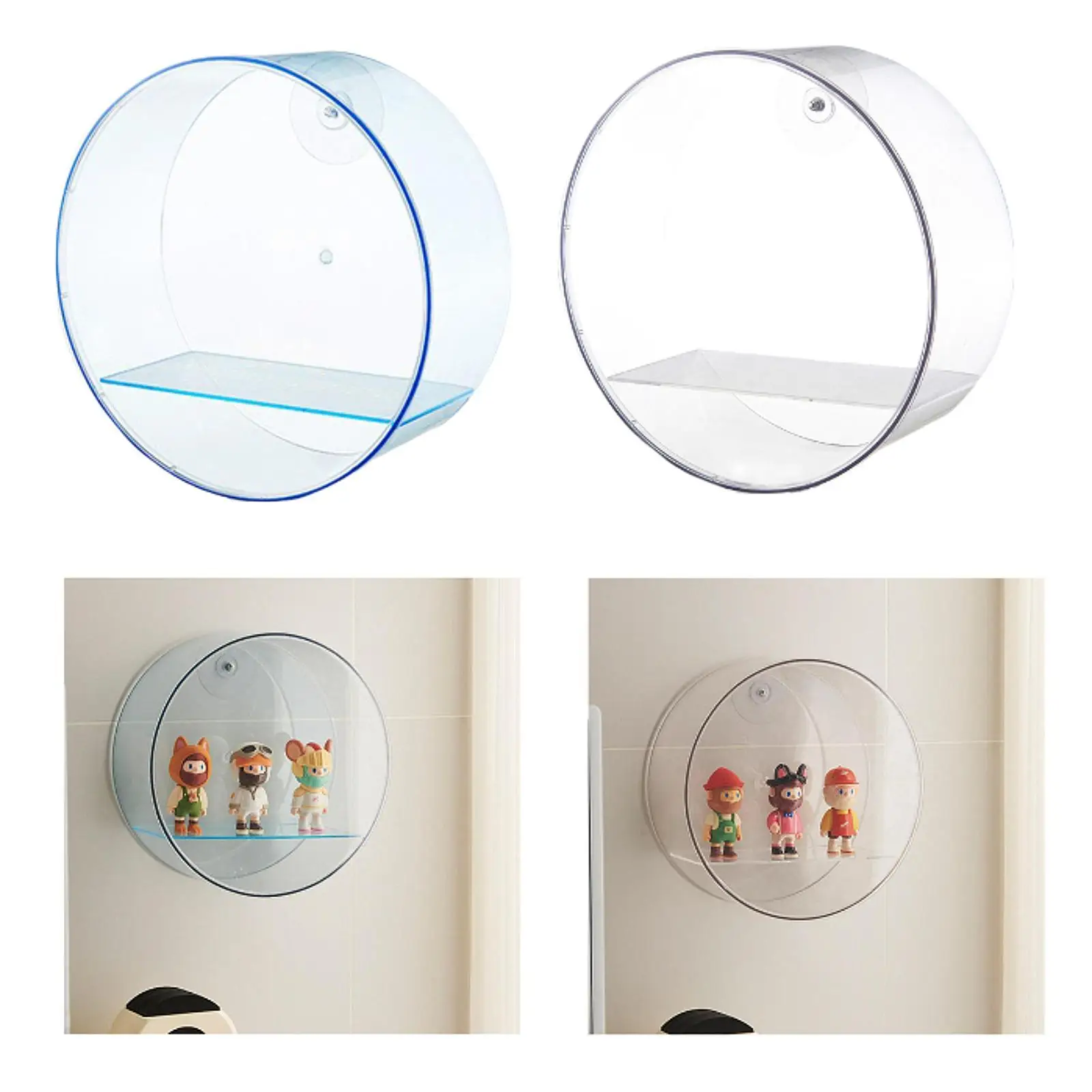 Figure Display Storage Wall Mount Plant Holder Stackable Clear Display Case