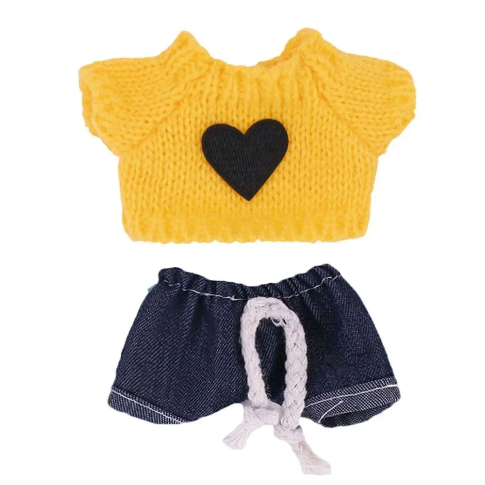 Ropa de muñeca multicolor de varios estilos, repuesto de suéter hecho a mano, conjuntos de pantalones vaqueros, decoración de juguete DIY para casa de muñecas - imagen 5