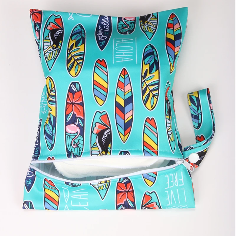 Bolsa impermeable para pañales de bebé, bolsa para cochecito de bebé con varios estampados, paquete de transporte para viaje al aire libre, bolsa para mamá, 20x25cm - imagen 5