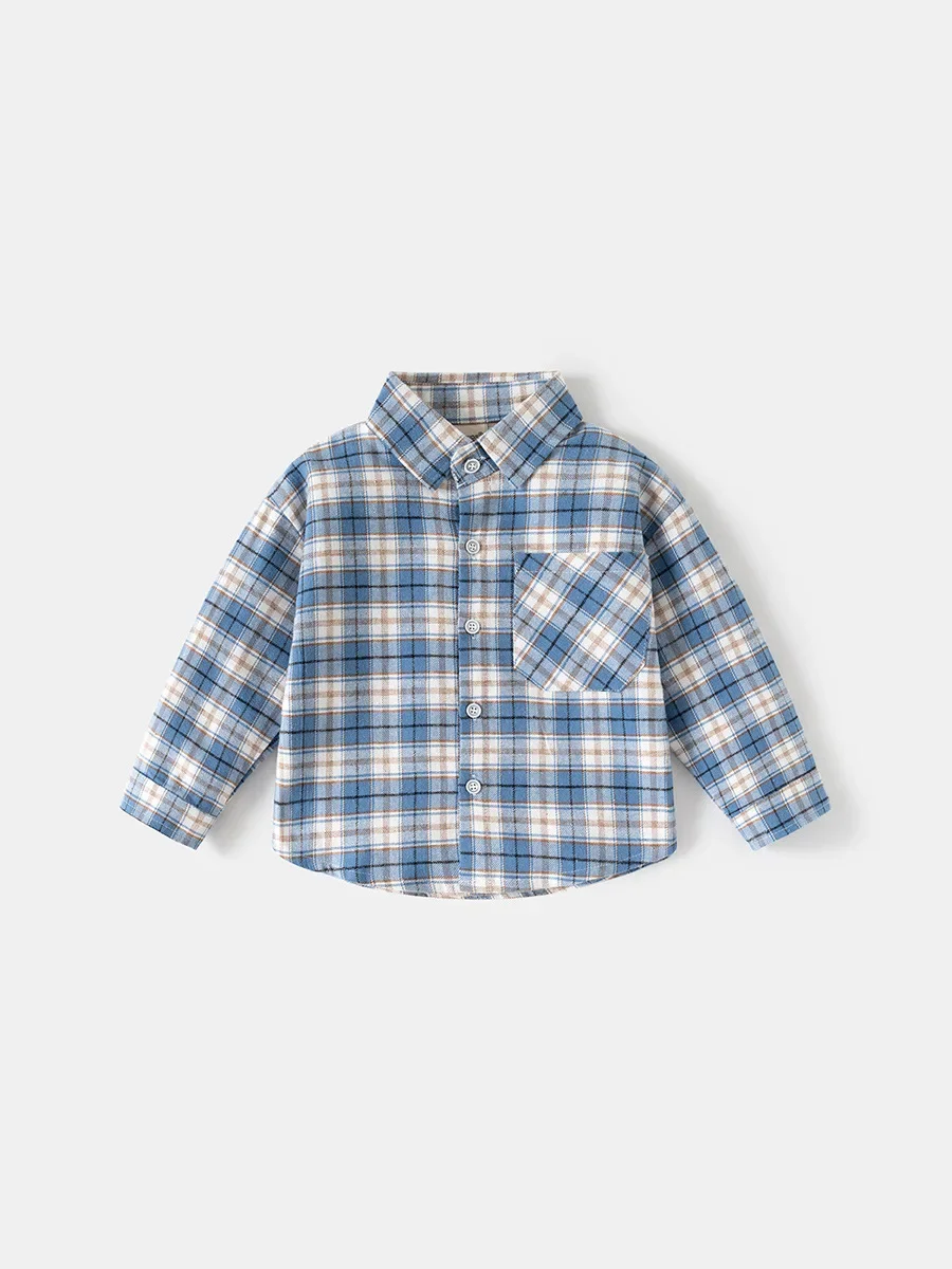 Camisa a cuadros niño primavera corte holgado tela fina suave - imagen 2