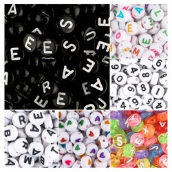 Cuentas de letras acrílicas negras – Abecedario para pulseras DIY