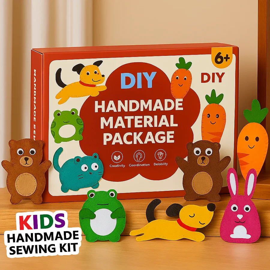 Kit de costura de fieltro para niñas – Animales DIY