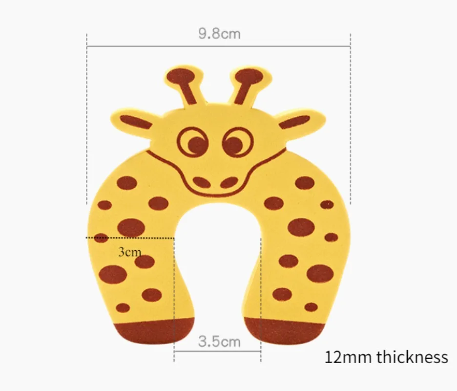 Tope de puerta de seguridad para bebé, protección de muebles para recién nacido, antipellizco, cuidado de animales, cerradura para niño, Protector de dedo, 2 uds. - imagen 3