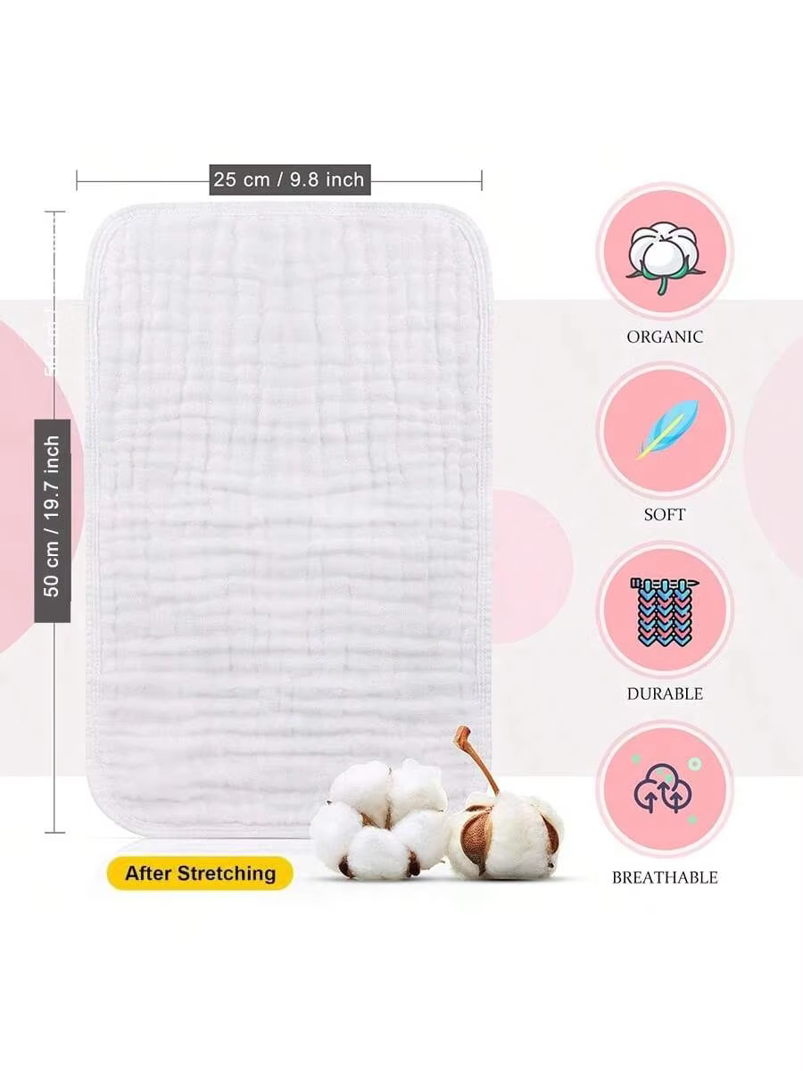 Paños muselina algodón eructar bebé suaves absorbentes - imagen 5