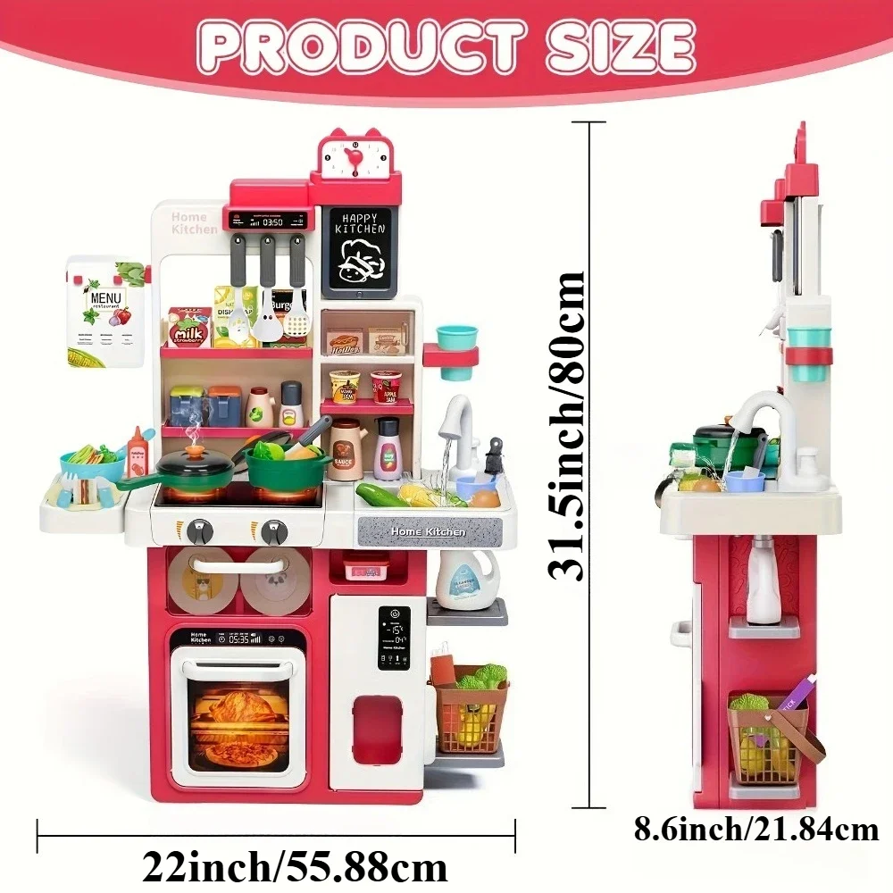 Cocina infantil con fregadero rociador, luces y sonidos - imagen 3