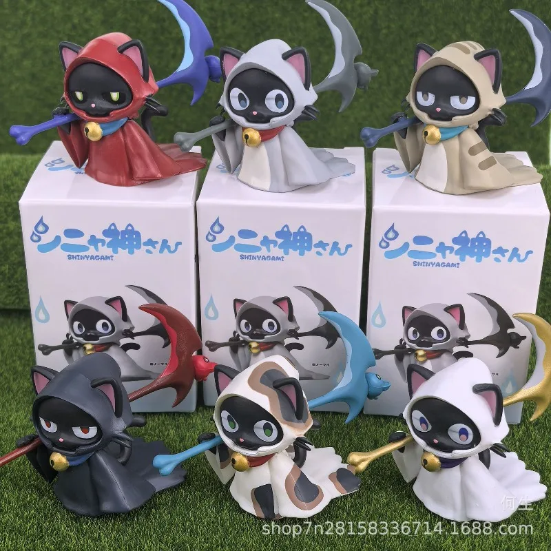 Grim Reaper's Scythe-caja ciega de juguete, gatos bonitos, figura de Anime, modelo de muñeca, colección de juguetes, adornos, regalos para niños - imagen 2