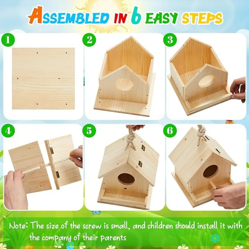 Kit casa pájaros madera para adultos - Pintura al aire libre - imagen 3