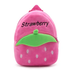 Mochila infantil de felpa con diseño de fresa - Regalo para niños