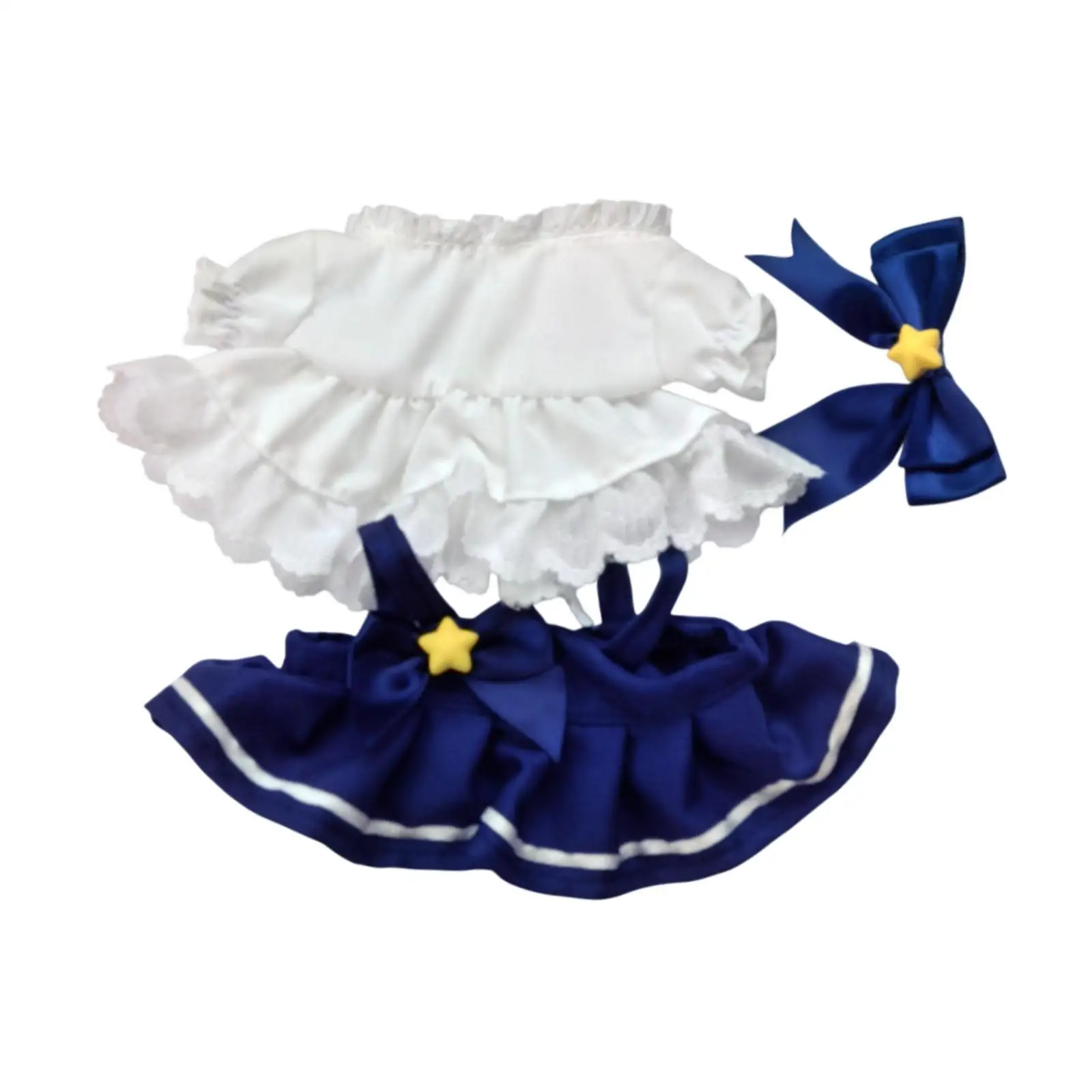 3Pcs Fashion Dolls Dress Suit Handmade Clothing Comfortable DIY Doll Toy Cute Casual Outfits Costume Accessory for 20cm Dolls