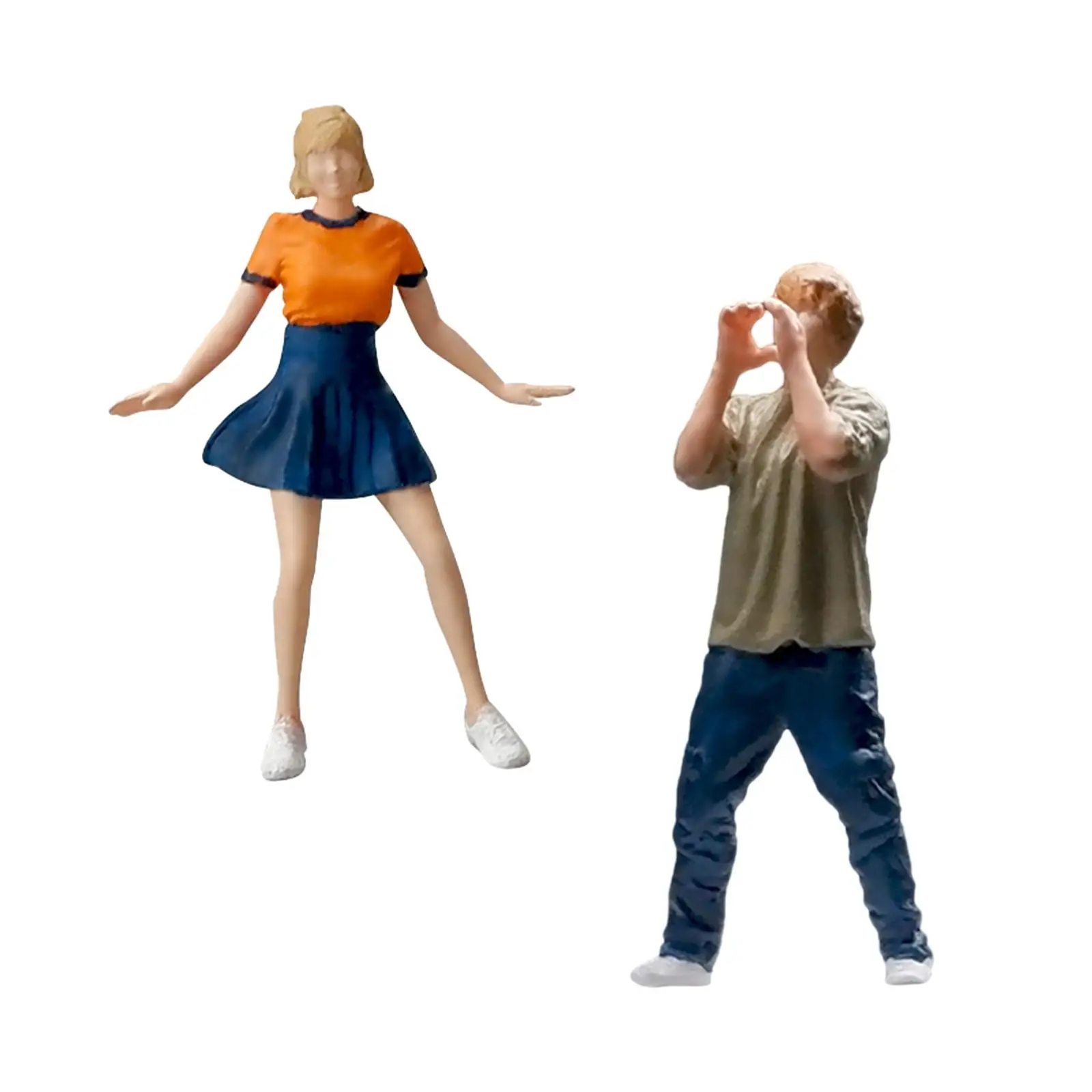 1:64 Model People Figures Tiny People Painted Figure Resin Fairy Gardens Train Station Layout