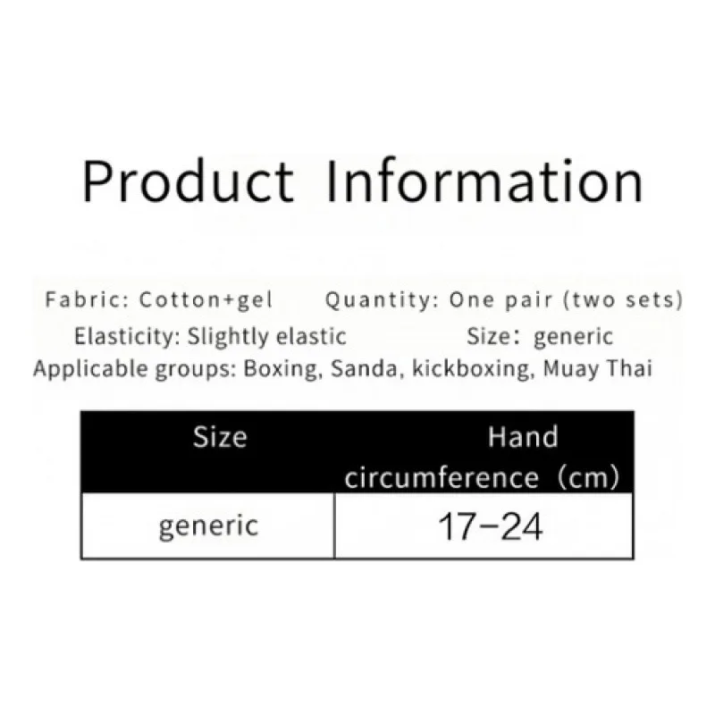 Guantes de boxeo de medio dedo, guantes acolchados de Gel de lucha Muay Thai, envolturas de manos 2 en 1, guantes de entrenamiento protectores con correa para la muñeca para nudillos - imagen 2