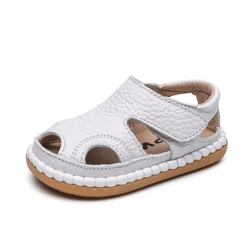 Sandalias de cuero para bebés – Anticolisión y suela suave - imagen 5