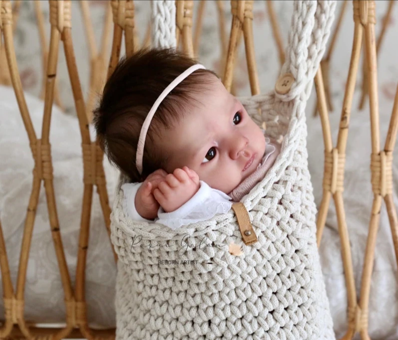 NPK-Kit de muñeca Reborn sin terminar, sin pintar, 19 pulgadas, alta cantidad, piezas de muñeca Jule DIY con cuerpo y ojos de tela - imagen 5