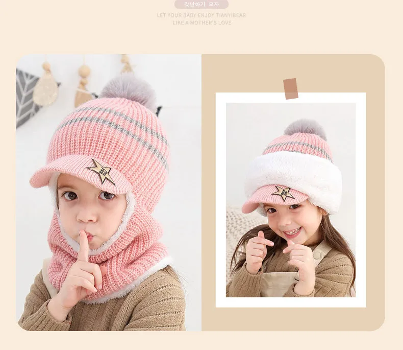 Gorro de punto de invierno para niños con forro, gorro grueso y cálido para niños y niñas de 2 a 6 años, gorro ajustado para uso al aire libre, gorro con forro polar - imagen 5