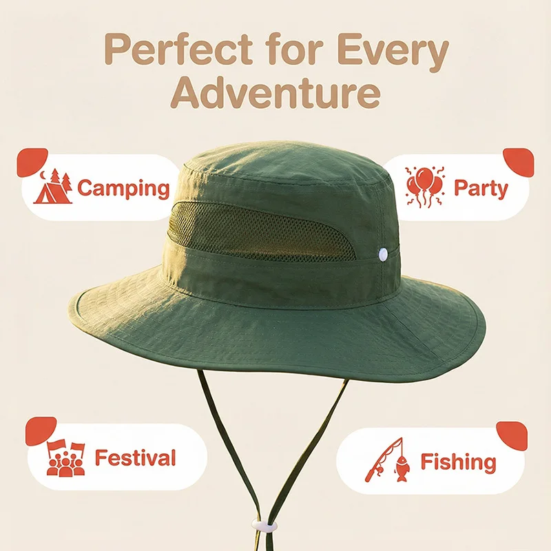 Gorra infantil con protección UV transpirable para verano - imagen 5