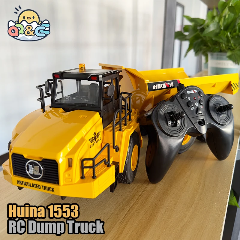 Camión excavador radio control 2.4G para niños – Huina 1553 orugas - imagen 2