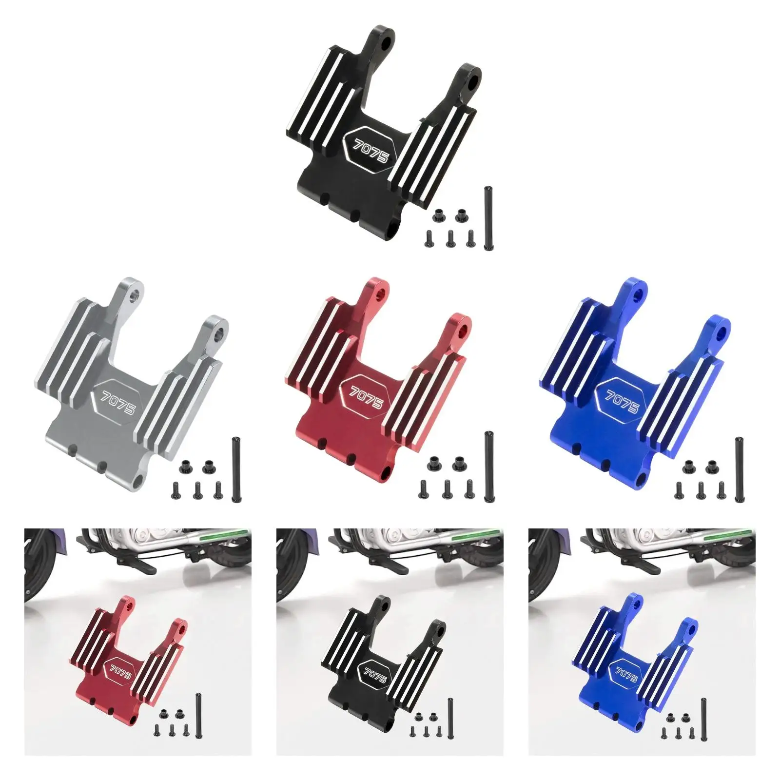 7075 Front Faucet Seat Support Wear Resistant Crash Structure Professional Modification for 1: 4 Motorcycle Replacements