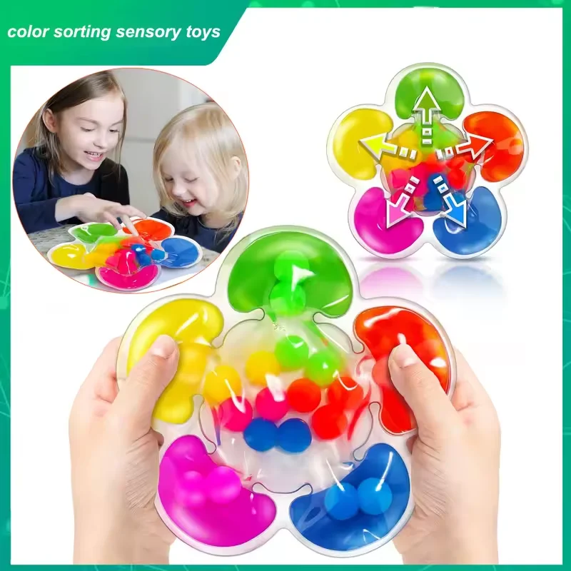 Juguetes educativos de descompresión, 10ml, clasificación de colores, juego sensorial de habilidades motoras finas a juego para niños, regalo familiar
