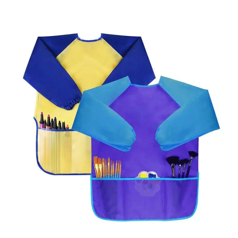 Babero impermeable manga larga para bebé – Pintura y comidas - imagen 2
