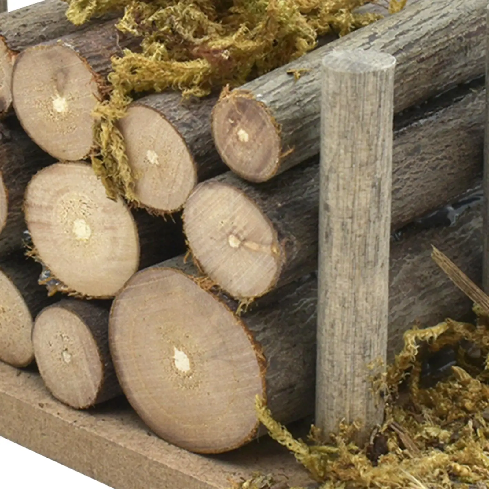 1/12 Dollhouse Firewood Pile Fairy Garden Furniture Miniature Garden Figurine for Living Room Fireplace Dollhouse Accessories
