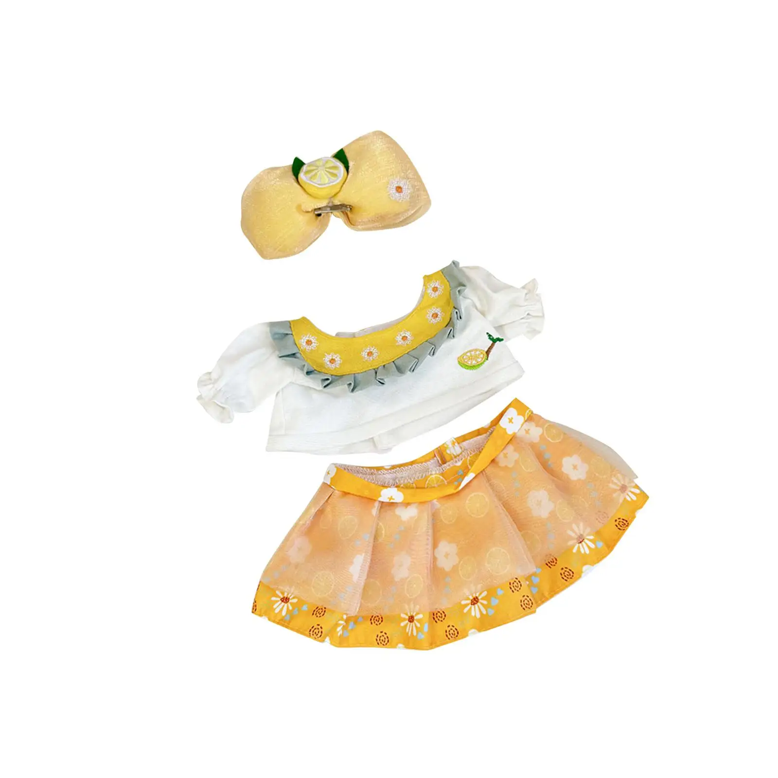 Doll Outfits for Girls Shirt Skirt Suit Doll Outfits Cute Doll Pendant Stylish Soft Photo Props Dress Up Doll Clothes for 38