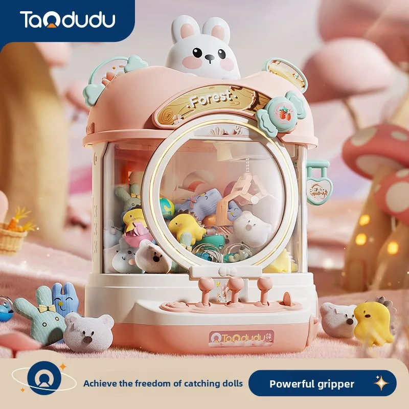 Máquina de muñecas DIY para niños, juego operado por monedas, Mini garra, juguete para atrapar, máquinas de grúa, muñeca musical, regalos de Navidad para niños, juguetes para niños y niñas