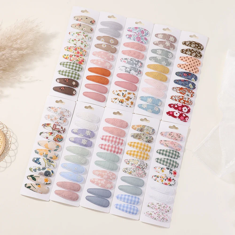 Horquillas de algodón para bebé con estampado floral - imagen 3