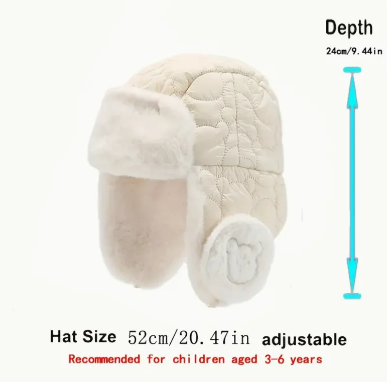 Gorro protector de orejas en color rojo para niño
