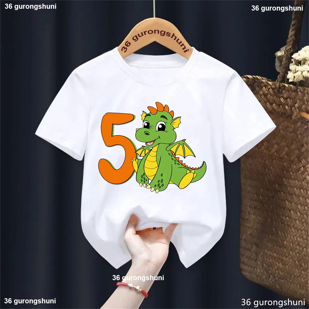 Camiseta de bebé con dinosaurios animados unisex – Estampado - imagen 5