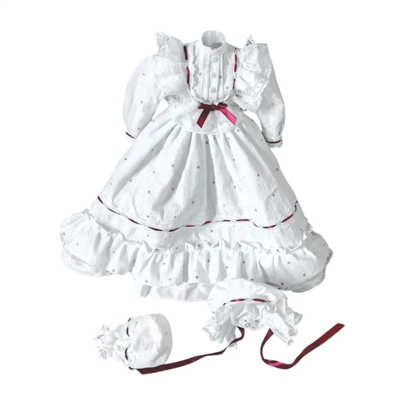 1/3 BJD Doll Dress Easy to Wear Birthday Gifts 24in Doll Retro Style Dress