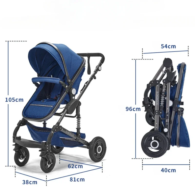 Cochecito 3 en 1 con asiento reversible y cesta extraíble - imagen 3